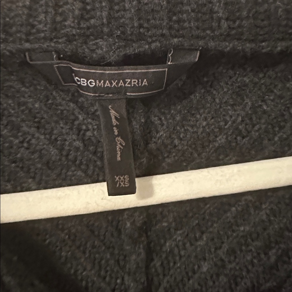 BCBGMaxAzria Charcoal Zip-Up Sweater x - Picture 3 of 6